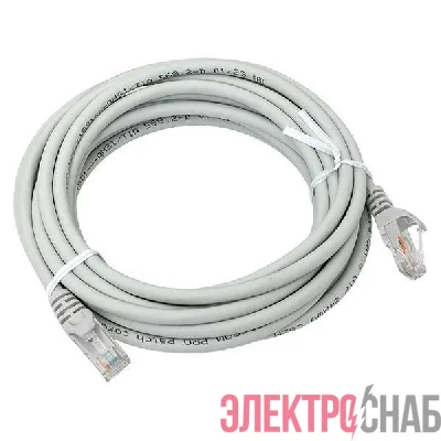 Патч-корд кат.6 UTP неэкранир. LSZH PRO 5м сер.TERACOM EKF TRP-6UTP-LSH-5M-GY