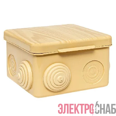 Коробка распаячная КМР-030-031 с крышкой 80х80х50 7 мембранных вводов IP54 свет. дерево PROxima EKF plc-kmr-030-031-s