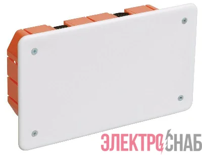Коробка распаячная СП 172х96х45 КМ41026 для полых стен (с саморезами пластиковые лапки с крышкой) IEK UKG11-172-096-045-P