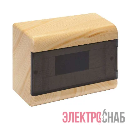 Щиток ОП Тусо 9мод. с прозр. двер. 222х160х93мм IP40 сосна на светл. основе Рувинил 68029-27М