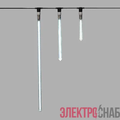 Гирлянда светодиодная "Сосулька" 1м 120LED бел. 8Вт IP65 E27 230В Neon-Night 256-163