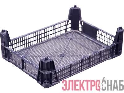 Ящик 400х300х60 прямая сетка  чёрный 101-60 101-60