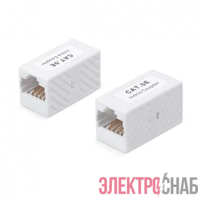 Адаптер проходной RJ45-RJ45 (8P8C) кат.5E неэкранир. WR-CA-8P8C-C5E бел. WRline 505223