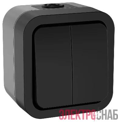 Выключатель 2-кл. ОП TORS TS105 10А IP55 графит IEK TS-V20-0-10-55-K53