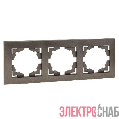 Рамка 3-м Валенсия графит EKF EWM-G-303-60