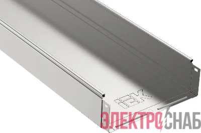 Лоток листовой неперфорированный 300х100 L3000 сталь 1мм крашен. IEK CLNK10-100-300-3
