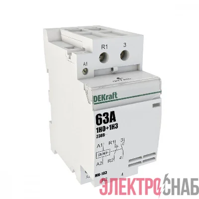 Контактор модульный МК-103 1НО+1НЗ 63А 230В DEKraft 18086DEK