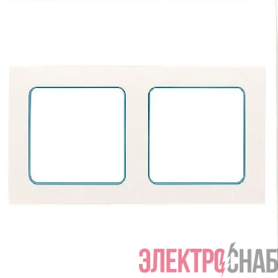 Рамка 2-м Стокгольм бел. с линией цвета син. PROxima EKF EXM-G-305-30