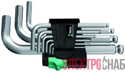 Набор Г-образных ключей 950/9 PKS Hex-Plus 3 9 предметов (1.5/2/2.5/3/4/5/6/8/10мм) Wera WE-133163