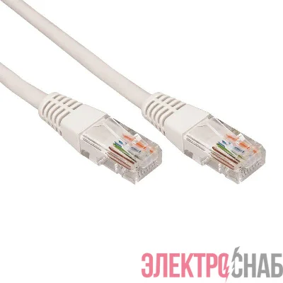 Патч-корд UTP 5e кат. литой 1.5м сер. (уп.10шт) Rexant 18-1004