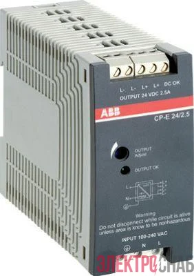 Блок питания CP-E 24/10.0 вх. 90-132/180-264В AC/210-370В DC вых. 24В DC/10А ABB 1SVR427035R0000 ABB 1SVR427035R0000 ABB 1SVR427035R0000