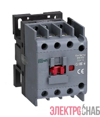 Контактор 32А 24В AC АС3 АС4 1НО+1НЗ КМ-102 DEKraft 21924DEK