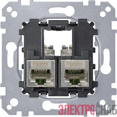 Розетка компьютерная 2-м СП Merten RJ45 кат.5 STP механизм SchE MTN4575-0012