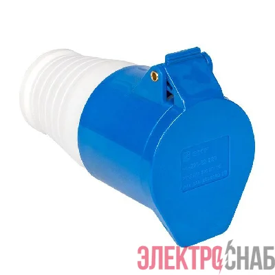 Розетка кабельная 32А 220В 2P+E IP44 (223) EKF ps-223-32-220