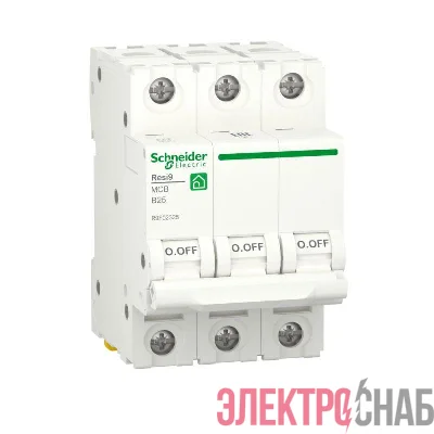 Выключатель автоматический модульный 3п B 25А Resi9 6000А SchE R9F02325