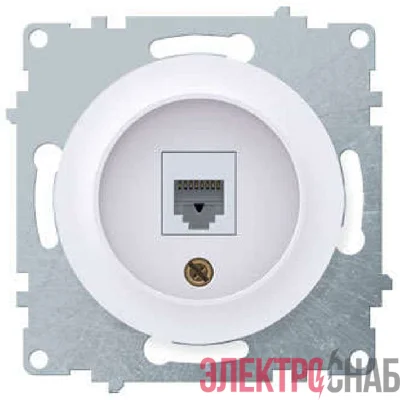 Механизм розетки комп. 1-м СП Florence 1xRJ45 кат.5e бел. 1E20701300 OneKeyElectro 2172770
