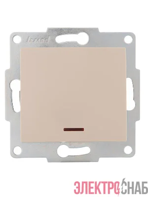 Выключатель 1-кл. 1п СП Karina 10А IP20 с подсветкой механизм крем. LEZARD 707-0388-111