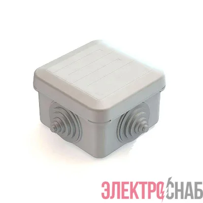 Коробка распаячная для наружного монтажа 70х70х40мм IP55 4 гермоввода с защелк. крышкой CHINT 8820012