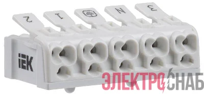 Клемма пружинная соединительная КСПн5-3L+N+PE IEK UKZ-B06-5P-F1-E0-10