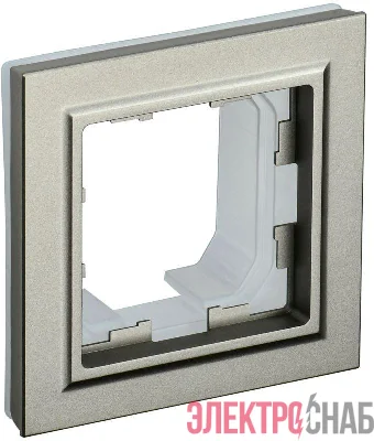 Рамка 1-м IP44 BRITE РУ-1-БрШ-44 шампань IEK BR-M12-44-K37