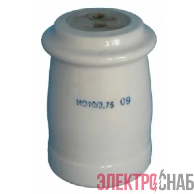 Изолятор опорный ИО-10-3.75 II У3 (2 отв. М8/1 отв. М12) Электрофарфор 00-00000241