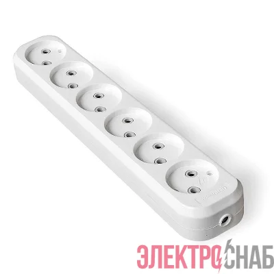 Колодка удлинителя 6-м без заземл. АБС-пластик еврослот UNIVersal E206