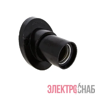 Патрон карболитовый настен. наклонный E27 черн. EKF LHC-E27-wi-s