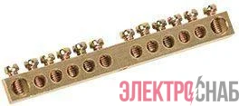 Шина PEN &amp;amp;amp;quot;земля-ноль&amp;amp;amp;quot; 6х9мм 6/1 (6групп/крепеж по центру) IEK YNN10-06-100