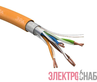 Кабель витая пара F/UTP 4х2х24 AWG Cat5e CU нг(А) HF (уп.305м) ЭРА Б0044687