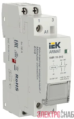 Контактор модульный KMR 16А 230В AC 2НЗ ARMAT IEK AR-KMR10-016-02-230