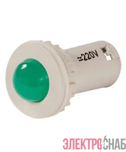 Лампа светодиодная коммутаторная СКЛ-11-Л-2-220 зел. 220В AC/DC d27 сила света 20мКд Электротехник ET510805