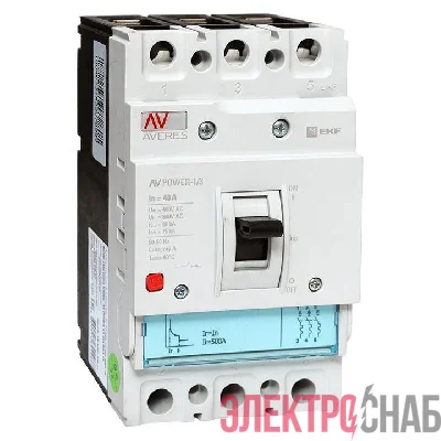 Выключатель автоматический 40А 80кА AV POWER-1/3 TR AVERES EKF mccb-13-40H-TR-av