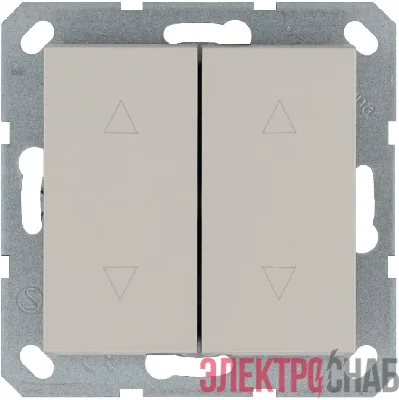 Выключатель для жалюзи 2-кл. 10А IP20 механизм тауп Jasmart G3028T