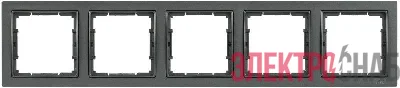Рамка 5-м BOLERO Q1 РУ-5-БА квадрат. антрацит IEK EMB52-K95-Q1