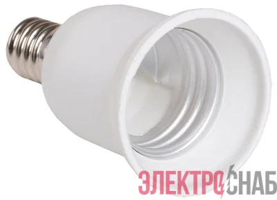 Патрон-переходник для ламп с цоколем E27 на цоколь E14 ПР14-27-К02 пластик. бел. (инд. упак.) IEK EPR21-01-01-K01