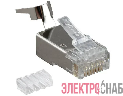 Разъем RJ45 8P8C кат.6 FTP PLUG-8P8C-UV-C6-TW-SH-10 экранир. универс. (уп.10шт) Hyperline 49340