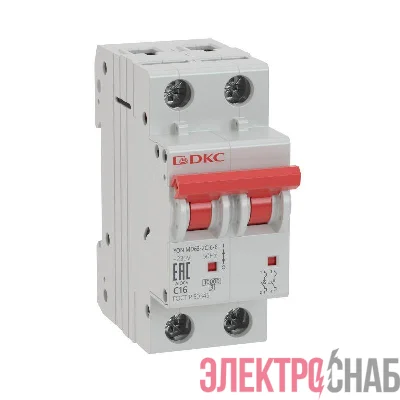 Выключатель автоматический модульный 2п C 6А 10кА MD63 YON MD63-2C6-10