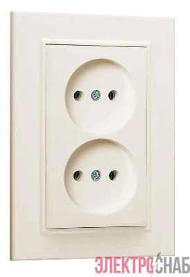 Розетка 2-м СП Karea 10А IP20 б/з крем. Makel 56010017
