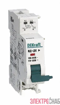 Расцепитель независимый с доп. контактом 220В для ВА-101 нов. DEKraft 18102DEK