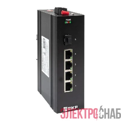 Коммутатор неуправляемый промышленный U-1GX/SFP-4GTP 1 порт 1000Base-X SFP 4 порта 10/100/1000Base-T(X) RJ45 c PoE монтаж на DIN-рейку TSX EKF TSX-U-1GX/SFP-4GTP