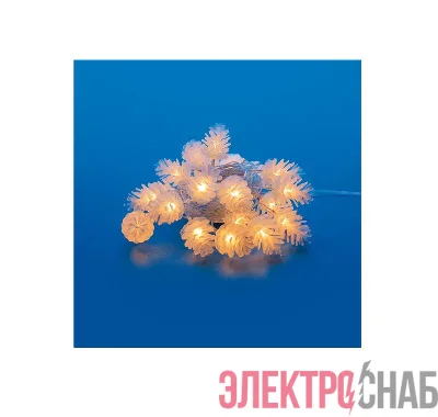Гирлянда LED "Шишки" ULD-S0500-050/DTA WARM WHITE IP20 PINE CONES 5м 50 диодов тепл. бел. свет провод прозр. Uniel UL-00007192