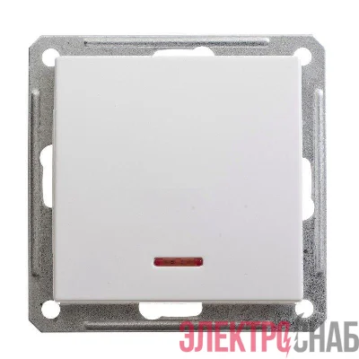 Механизм выключателя 1-кл. СП W59 16А IP20 с индик. бел. SchE VS116-153-1-86