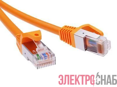 Патч-корд экранированный кат.6а F/UTP 4х2 LSZH 0.5 оранж. DKC RN6AFU4505OR
