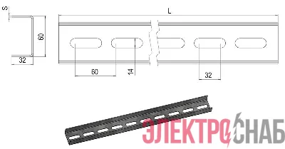 Швеллер перфорированный К240 УХЛ3 сталь оцинк. КЭМЗ 465 326026 1i