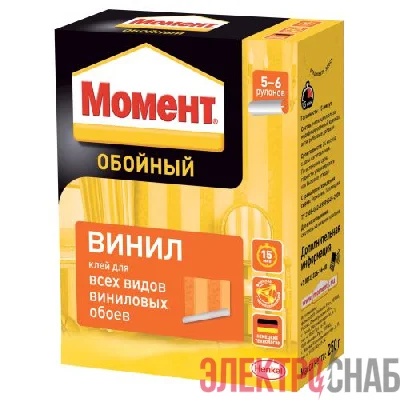 Клей обойный Винил 200г Момент Б0008052