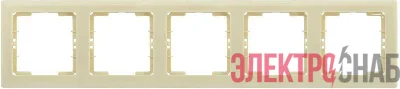 Рамка 5-м BOLERO РГ-5-БК горизонт. крем. IEK EMB50-K33