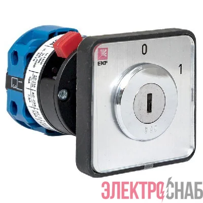 Переключатель кулачковый ПК-1-194 10А с ключом для амперметра PROxima EKF pk-1-194-10