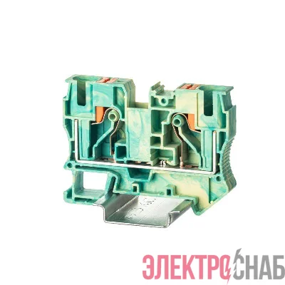 Клемма заземления зажим push-in 2 точки подключения 10кв.мм DKC VPR-10-PE-YG