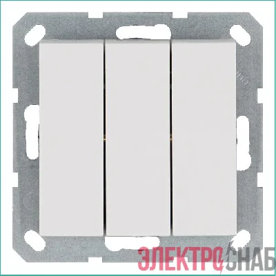 Выключатель 3-кл. 10А IP20 механизм бел. глянцевый Jasmart G3031W