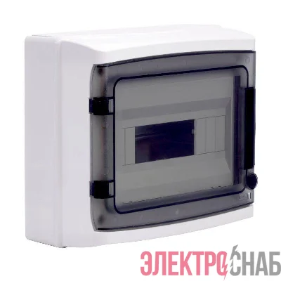 Щиток настенный 12мод. IP65 с дверцей с клеммн. блоком 63А сер. DKC RB12W6TGD